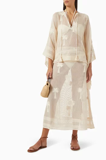 Fair Winds Midi Skirt in Cotton