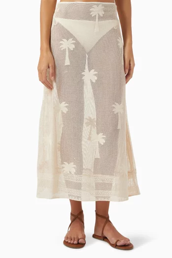 Fair Winds Midi Skirt in Cotton