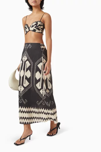 Vela Mayor Maxi Skirt in Cotton Poplin
