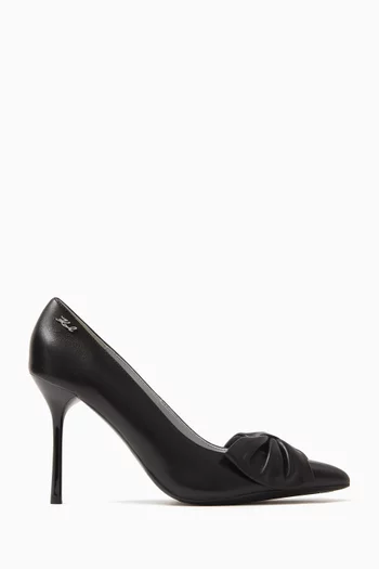 Sarabande 100 Bow Pumps in Leather