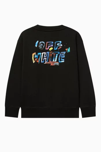 Watercolor Graphic Sweatshirt in Cotton