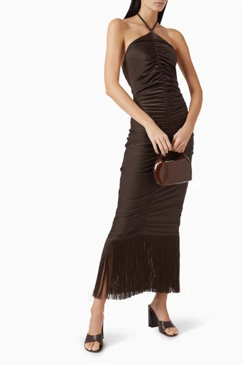 Zoe Ruched Maxi Dress