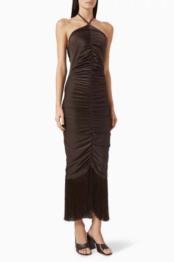 Zoe Ruched Maxi Dress