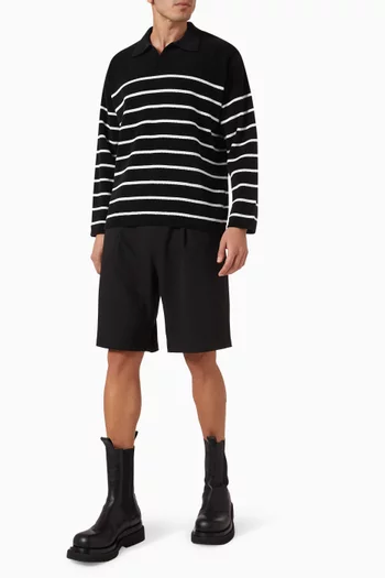 Stripe Skipper Sweater in Mole Yarn