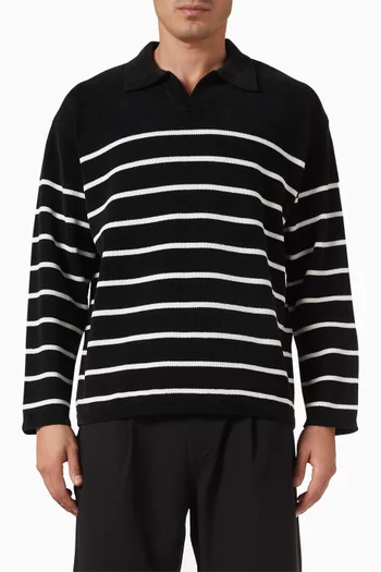 Stripe Skipper Sweater in Mole Yarn