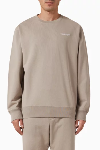 Bowery Signature Crew Sweatshirt in Cotton