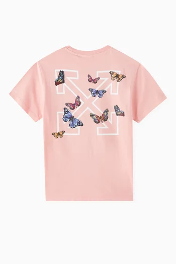 Logo Arrow Butterfly T-shirt in Cotton