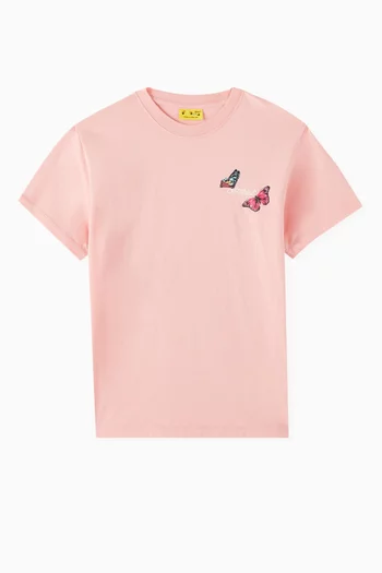 Logo Arrow Butterfly T-shirt in Cotton