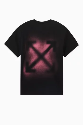 Logo Arrow Spray T-shirt in Cotton