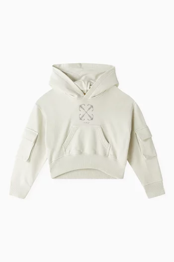 Cropped Cargo Hoodie