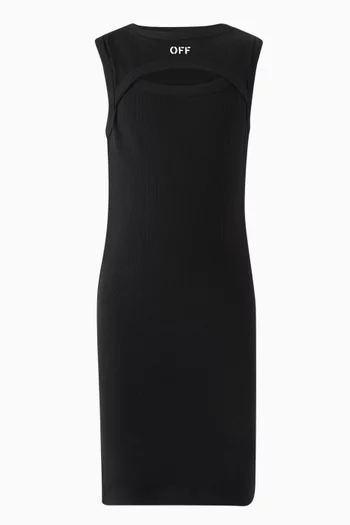 Off-stamp Ribbed Dress