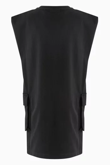 Logo Cargo Dress in Jersey