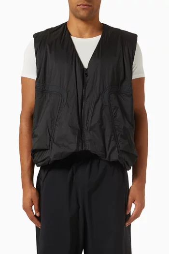 Tech Woven Gilet in Nylon Ripstop