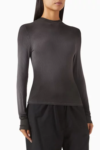 Crewneck T-shirt in Cupro Jersey