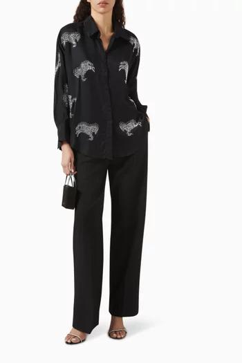 Printed Shirt in Rayon-blend