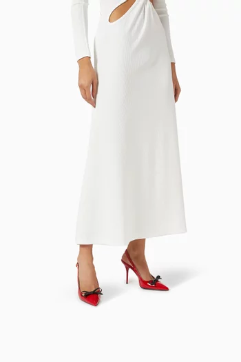 Bow 95 Slingback Pumps in Patent Leather