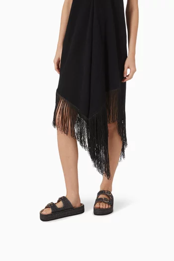 Flatform Sandals in Raffia