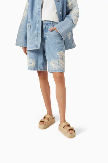 Flatform Sandals in Raffia
