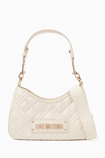 Quilted Shoulder Bag in Faux Leather