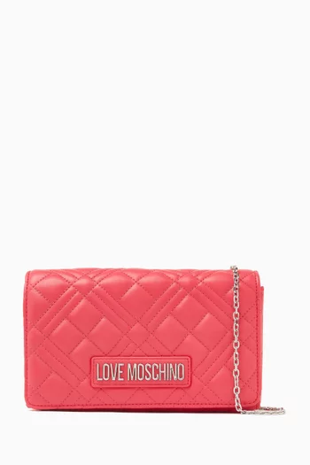 Quilted Shoulder Bag in Faux Leather