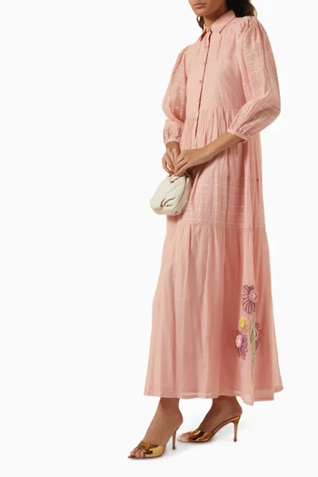 Marilyn Floral-embroidered Dress