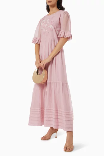Lorel Floral-embroidered Dress
