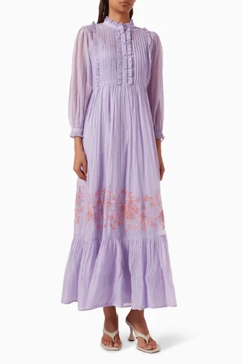Amala Floral-embroidered Dress