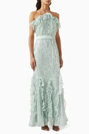 Sequin-embellished Dress in Tulle