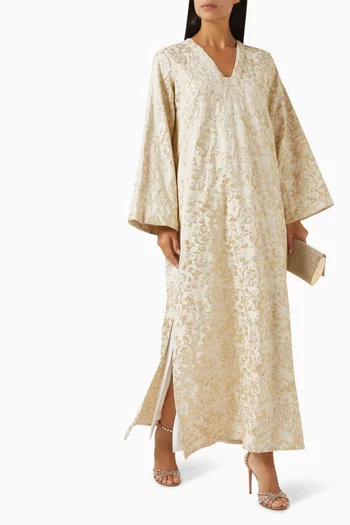 Rosa Jacquard Kaftan