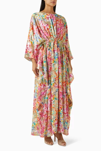 Butterfly-print Kaftan