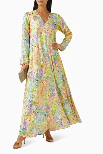 Aza Floral-print Kaftan