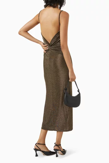 Breslin Dress in Metallic Knit