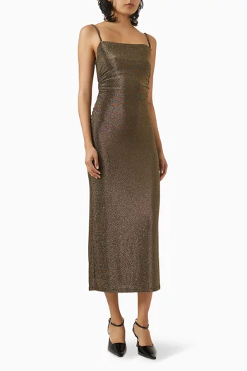 Breslin Dress in Metallic Knit
