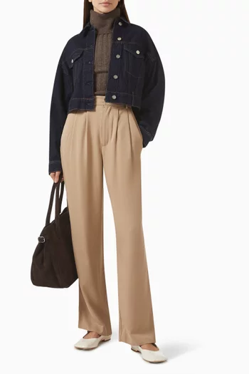 Jori Cropped Jacket in Denim