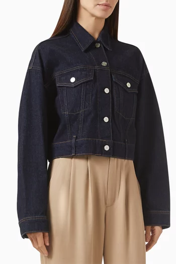 Jori Cropped Jacket in Denim