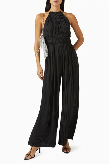 Halterneck Ruched Jumpsuit