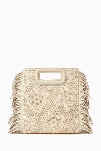M Top-handle Bag in Embroidered Lace