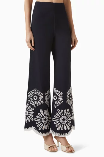 Crochet Pants in Cotton Blend