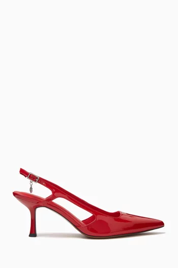 Fryna 70 Slingback Pumps in Patent Leather