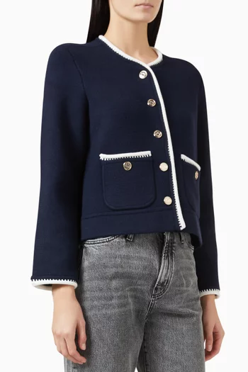 Button-up Jacket in Wool Blend