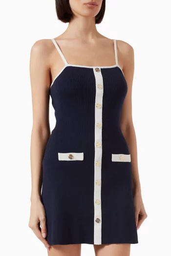 Knit Mini Dress in Cotton Blend