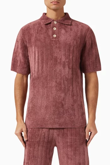 تي شيرت بولو بنسيج مضلع شينل