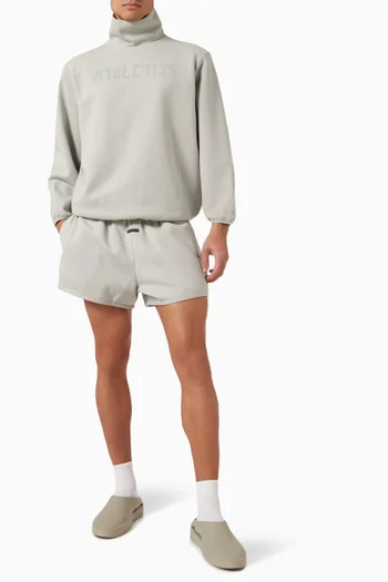 x Fear of God Athletics Mockneck Sweater in Suede Fleece