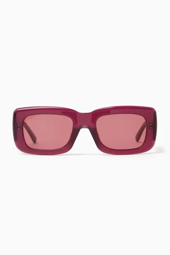 x Linda Farrow Marfa Square Sunglasses in Acetate