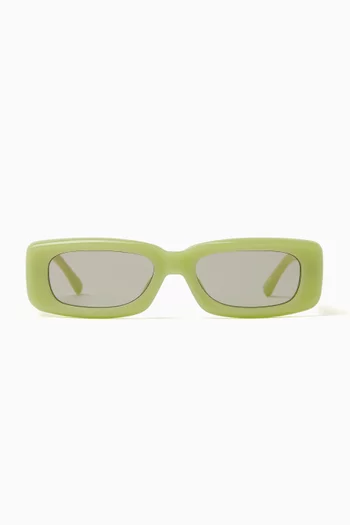 x Linda Farrow Mini Marfa Rectangle Sunglasses in Acetate