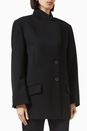Single-breasted Blazer in Virgin Wool
