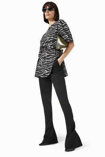 Zebra-print Oversized T-shirt in Cotton-jersey
