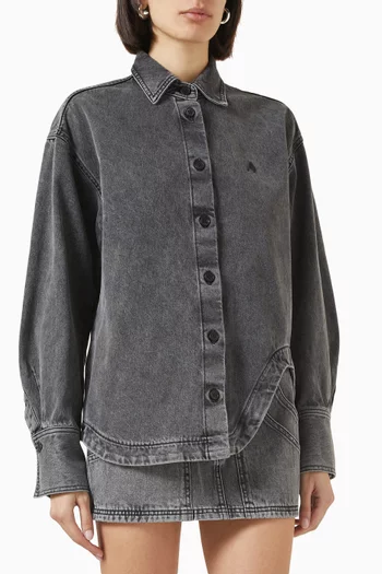 Eliza Logo Shirt in Denim