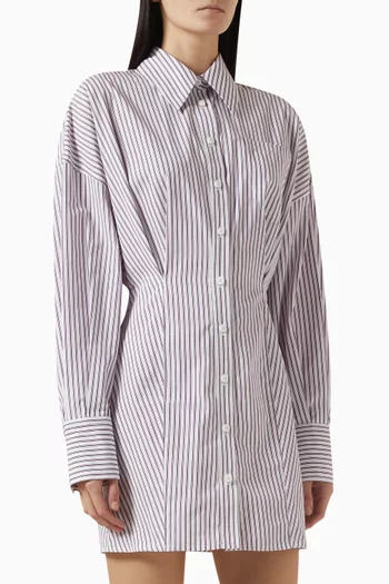 Striped Shirt Mini Dress
