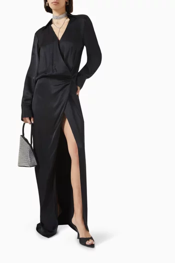 Slit Maxi Dress in Viscose